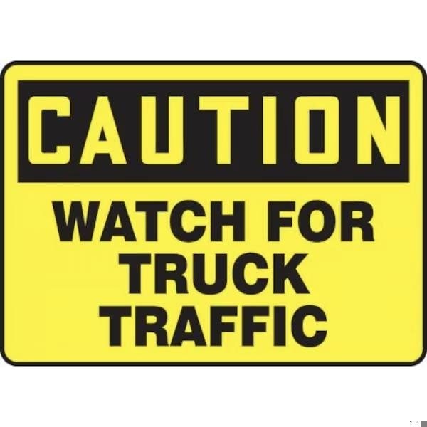 Accuform OSHA Safety Sign WATCH FOR TRUCK MVHR683XL - MVHR683XL