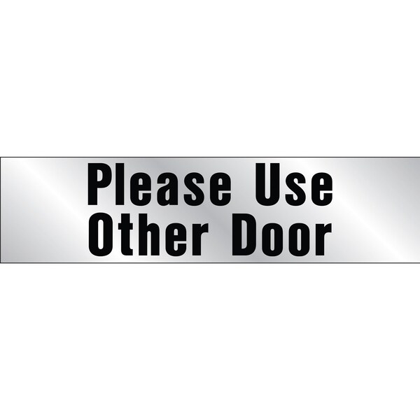 Hy-Ko Please Use Other Door Sign 2" x 8", 10PK, B00060 - B00060