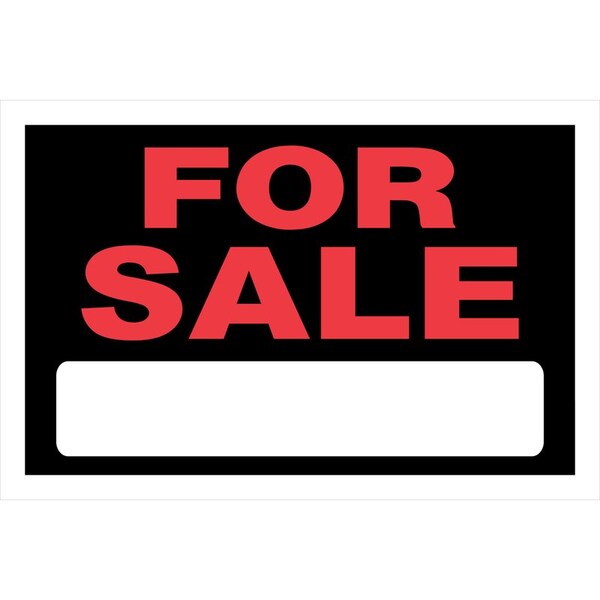 Hillman HILLMAN English Black For Sale Sign 8 in. H X 12 in. W - 839928