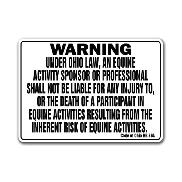 Signmission 14 in Height, 10 in Width, Plastic, 10" x 14", WS-Ohio Equine - WS-OHIO EQUINE