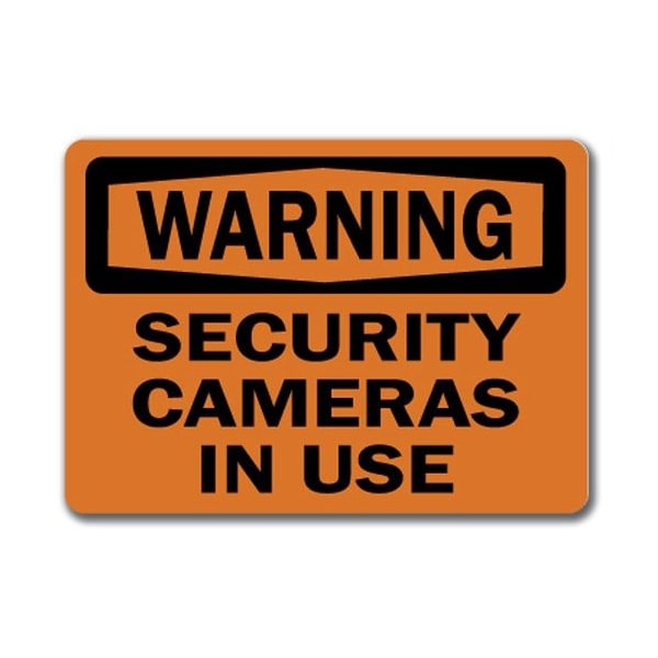 Signmission Safety Sign, 14 in Height, Plastic, Security Cameras In Use - WS-SECURITY CAMERAS IN USE