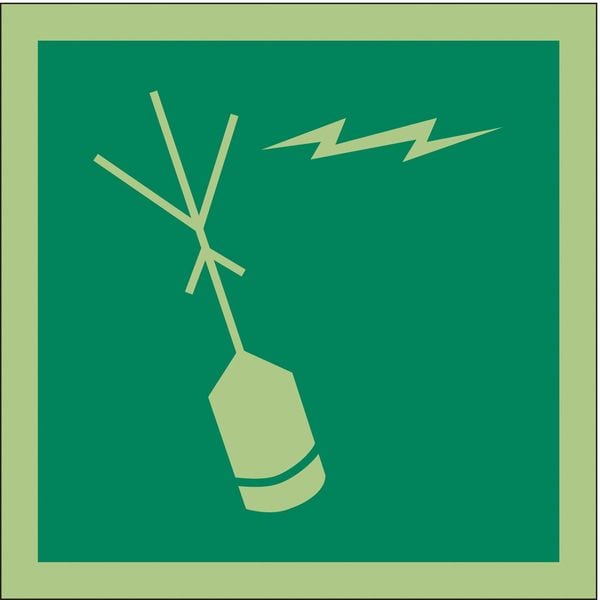 Condor (Epirb Symbol), 6 in W x 6 in H, Square, Vinyl, 486F86 - 486F86