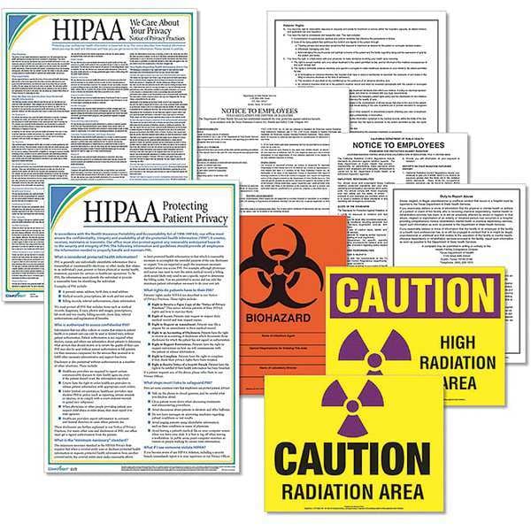 Complyright Labor Law Poster Kit, 27 in H x, 24 in W, Plastic - E50FLHLTH