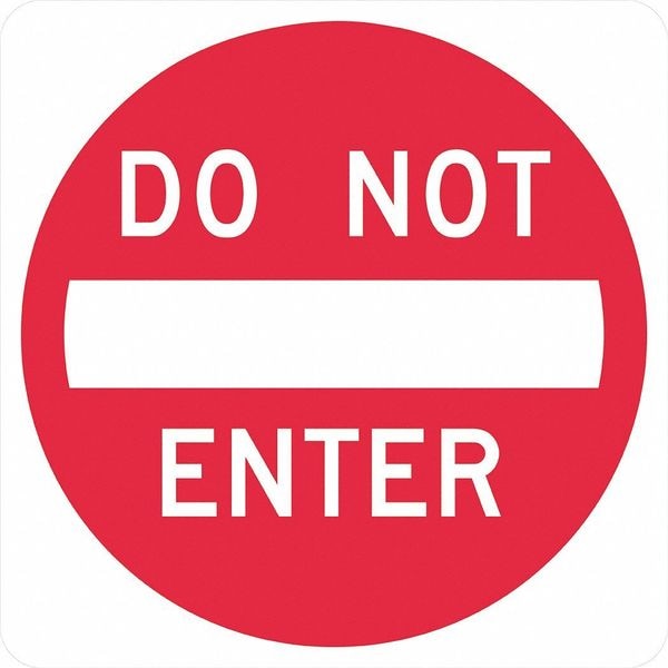 Lyle Do Not Enter Traffic Sign, 12 in H, 12 in W, Aluminum, Square, English, T1-1105-EG_12x12 - T1-1105-EG_12X12