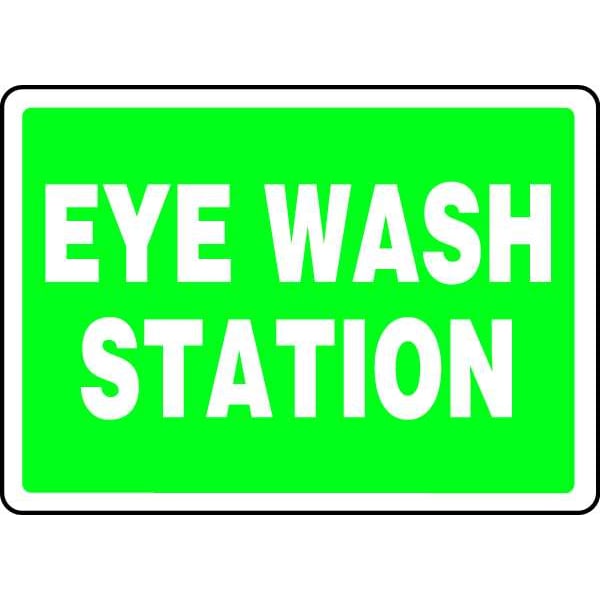 Accuform Eye Wash Station, 10" W x 7" H, Rectangle, Vinyl, MFSD987VS - MFSD987VS
