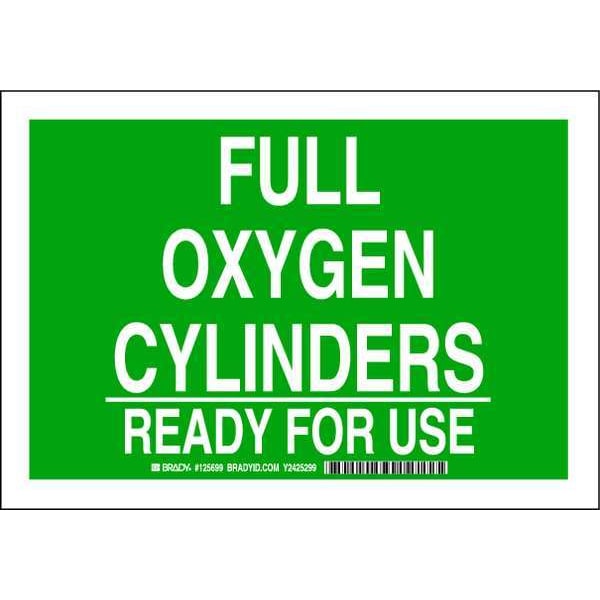 Brady Chemical Sign, 7 in H, 10 in W, Polyester, Rectangle, English, 125699 - 125699