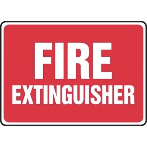 Accuform Safety Sign, FIRE EXTINGUISHER WTRD, 7 X 10, Vinyl - MFXG477VS