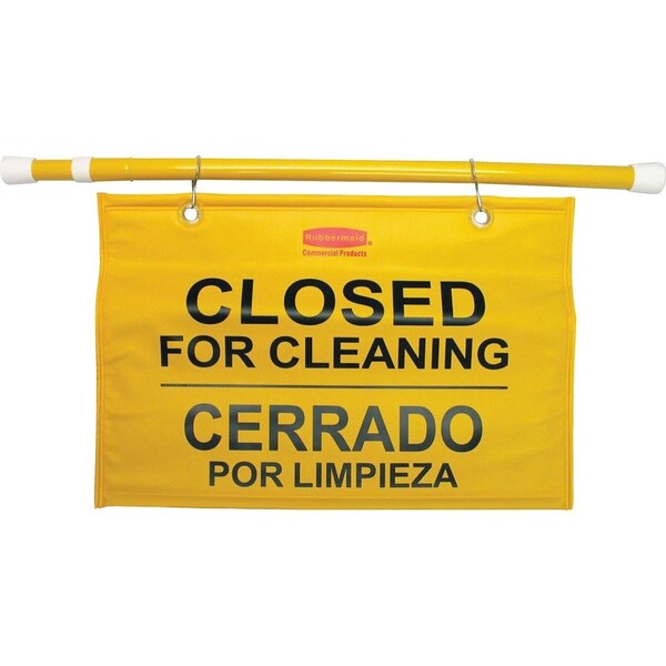 Rubbermaid Commercial Closed for Cleaning, 50" W x 13" H - RCP9S1600YLCT