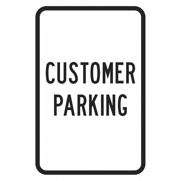 Lyle Customer Parking Sign, 18" x 12, T1-6210-EG_12x18 - T1-6210-EG_12X18