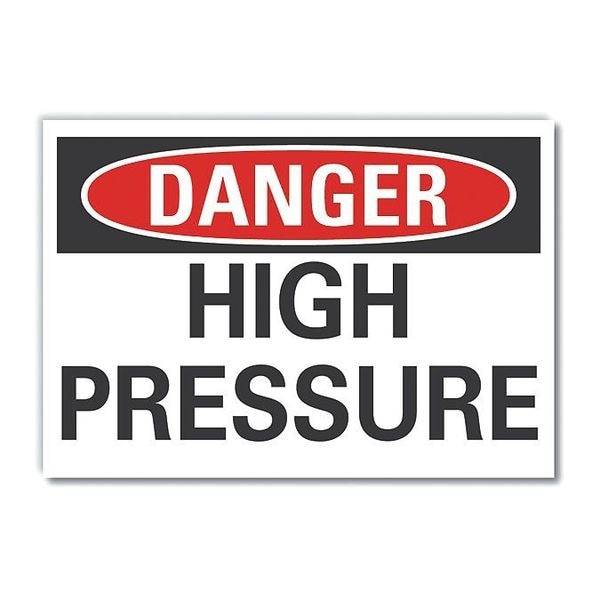 Lyle Danger, High Pressure, 5 in W x 3 1/2 in H, , Reflective Sheeting, LCU4-0360-RD_5X3.5 - LCU4-0360-RD_5X3.5