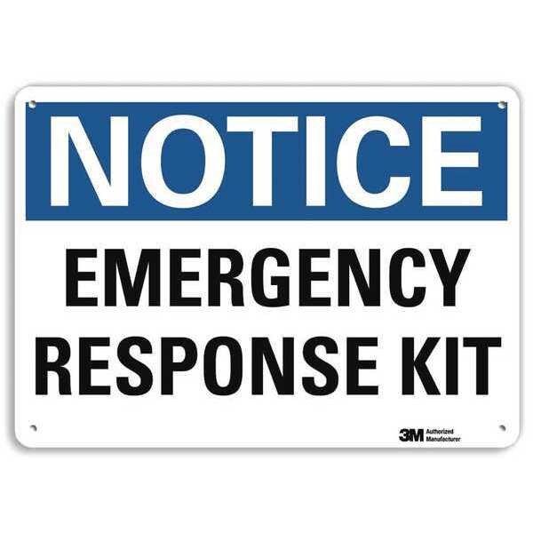 Lyle Notice, Emergency Response Kit, 10 in x 14 in, Horizontal Rectangle, Plastic, U5-1178-NP_14X10 - U5-1178-NP_14X10