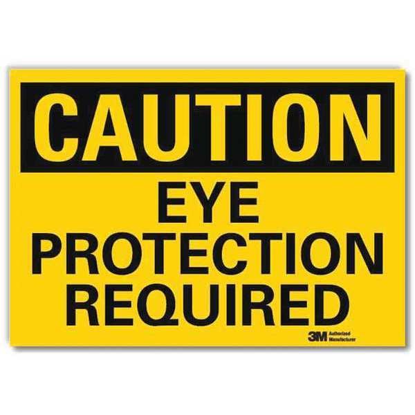 Lyle Safety Sign, Eye Protection Rquired, 10inW - U4-1283-RD_10X7