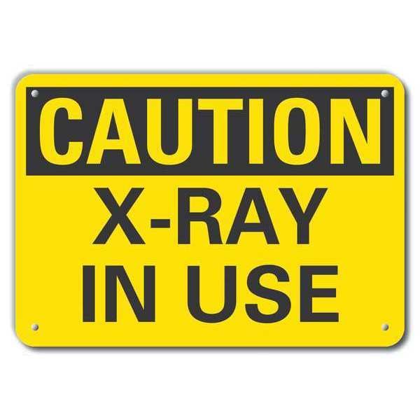 Lyle Radiation & Laser Sign, 7 in H x 10 in W, Aluminum, Vertical Rectangle - LCU3-0220-RA_10X7