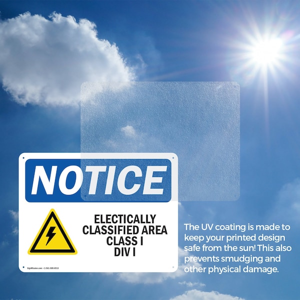 Signmission Electrically Classified Area, 24 in W x Rectangle, Plastic - OS-2PACK-NS-P-1824-L-11704