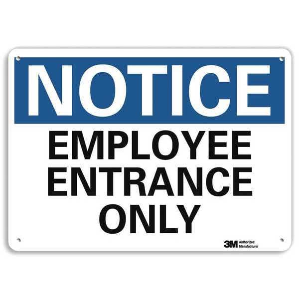 Lyle Notice Sign, 10 in H, 14 in W, Aluminum, Horizontal Rectangle, English, U5-1182-RA_14X10 - U5-1182-RA_14X10