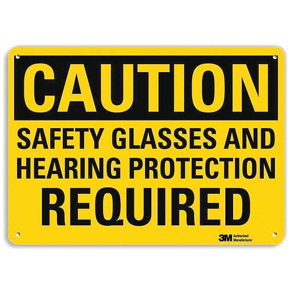 Lyle Safety Sign, Hearing Protection, 10 in. H - U4-1641-RA_14X10