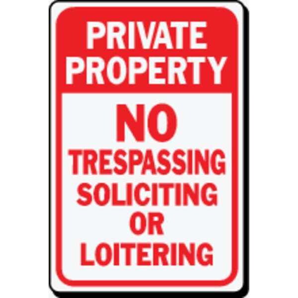 Hy-Ko Sign, Private Property No Soliciting, HD - HW-205HDR