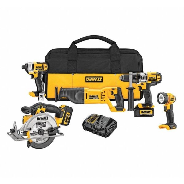 Dewalt Combo Kit W/Addl Battery, Li-Ion, 20V - DCK590L2/DCB200