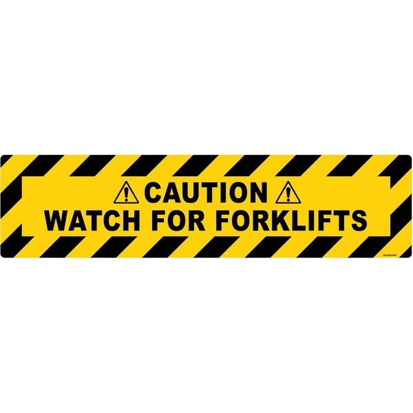 Stranco Floor Sign, 6 in H, 24 in W, Vinyl, Horizontal Rectangle, English, FS-624-907 - FS-624-907
