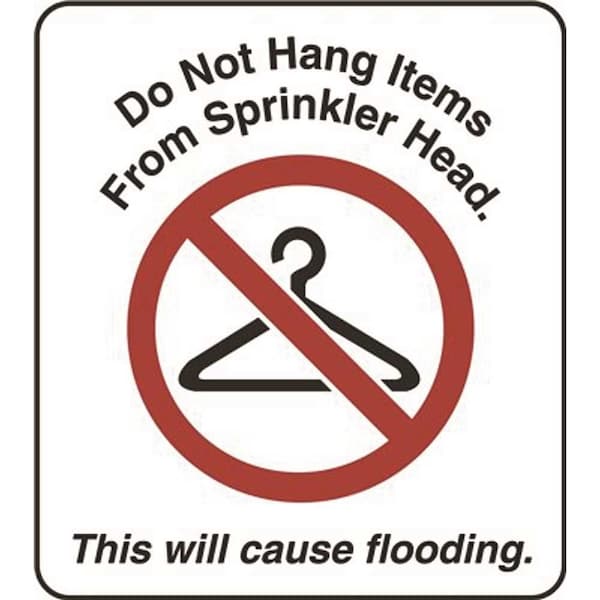 Hy-Ko Don't Hang Items On Sprinkler Placard, 25PK - HSP-150