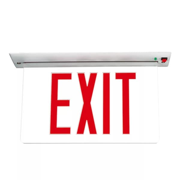 Sure-Lites Edge-Lit, Recessed, Universal, Red, Ac,  - EUR60R