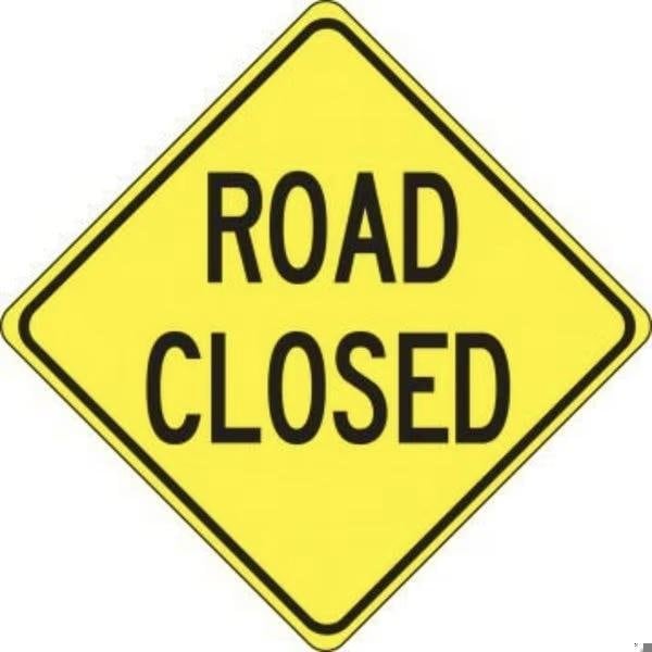 Accuform LANE GUIDANCE SIGN ROAD CLOSED FRW458RA - FRW458RA