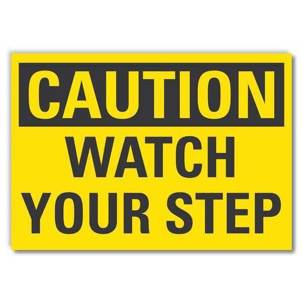 Lyle Caution Sign, 10 in H, 14 in W, Reflective Sheeting, Horizontal LCU3-0235-RD_14x10 - LCU3-0235-RD_14X10