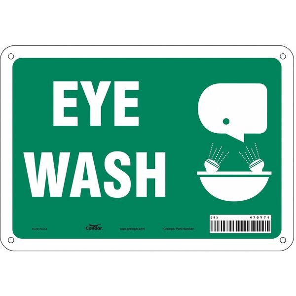 Condor Eye Wash, 10 in W x 7 in H, Vertical Rectangle, Polyethylene, 470Y71 - 470Y71