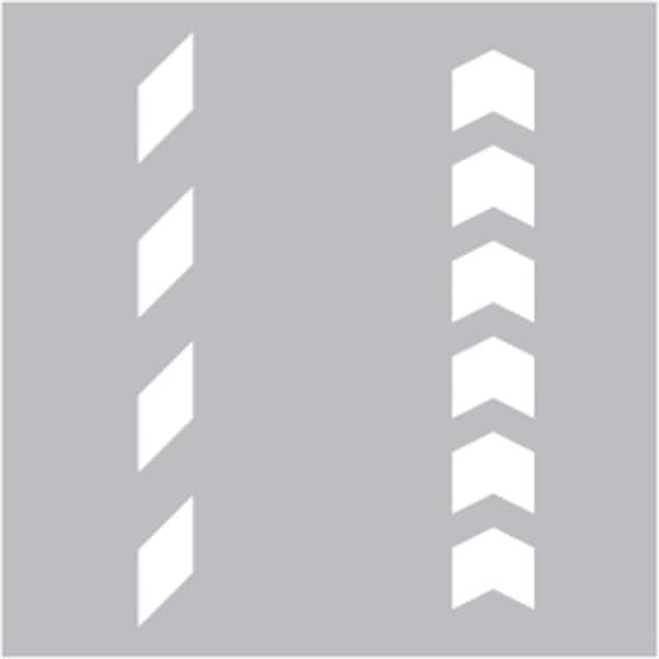Visual Workplace Floor Stencil, 24"x24", Chevron Arrows - 60-1924-2424-DI684