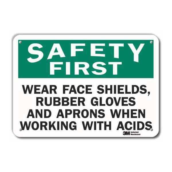 Lyle Safety Sign, 10 in Height, 14 in Width, Aluminum, Horizontal Rectangle, English, U7-1271-RA_14X10 - U7-1271-RA_14X10