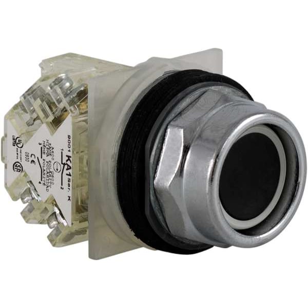 Botón pulsador sin iluminación Schneider Electric, 30 mm, 1NA/1NC, Negro - 9001KR2BH13
