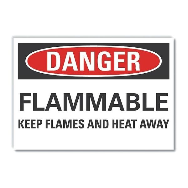 Lyle Danger Sign, 5 in H, 7 in W, Polyester, Horizontal Rectangle, English, LCU4-0539-ND_7X5 - LCU4-0539-ND_7X5