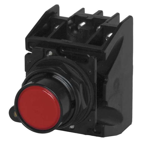 Botón de empuje para ubicaciones peligrosas de Eaton con contactos, 30 mm, 2 NC, 2 NO, Rojo - 10250T707R