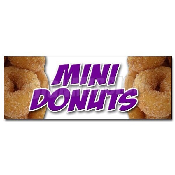 Signmission MINI DONUTS DECAL sticker donut fried dough supplies stand trailer, D-48 Mini Donuts - D-48 MINI DONUTS