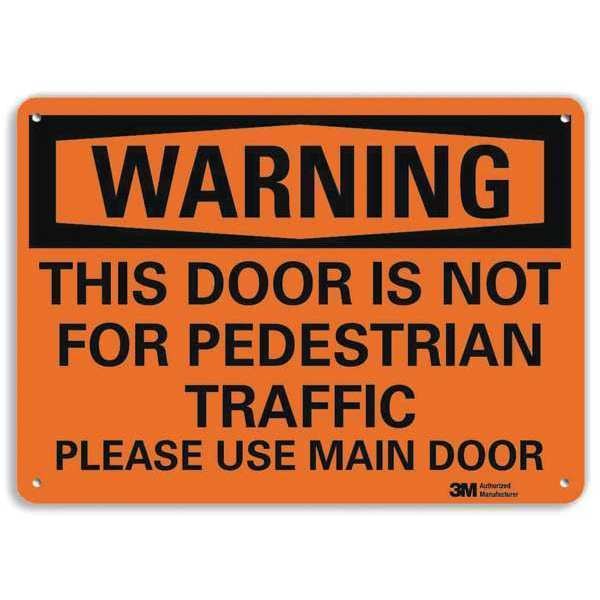 Lyle Warning Sign, 10 in H, 14 in W, Aluminum, Horizontal Rectangle, English, U6-1242-NA_14x10 - U6-1242-NA_14X10