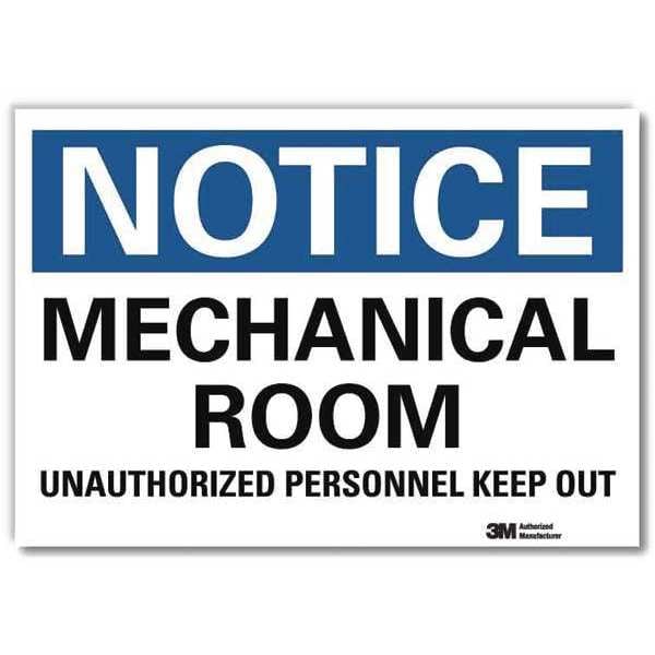 Lyle Notice Sign, 5 in H, 7 in W, Reflective Sheeting, Horizontal Rectangle, English, U5-1322-RD_7X5 - U5-1322-RD_7X5