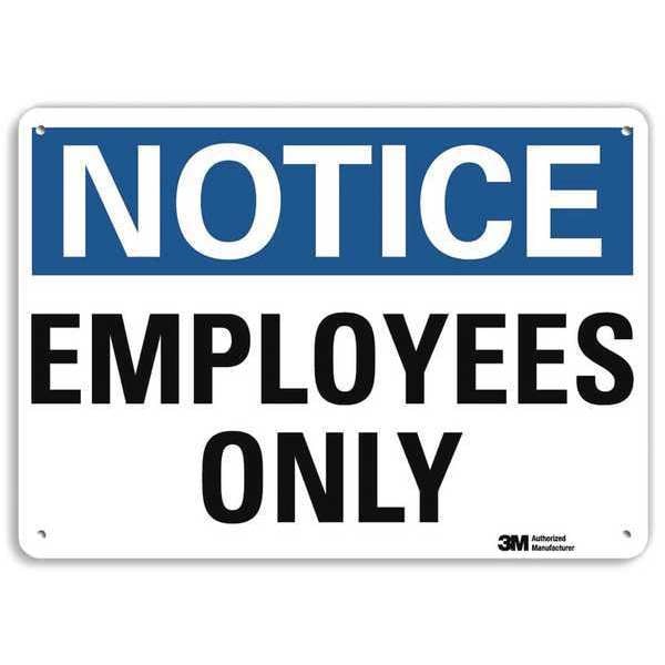 Lyle Notice Sign, 10 in H, 14 in W, Aluminum, Horizontal Rectangle, English, U1-1040-RA_14X10 - U1-1040-RA_14X10
