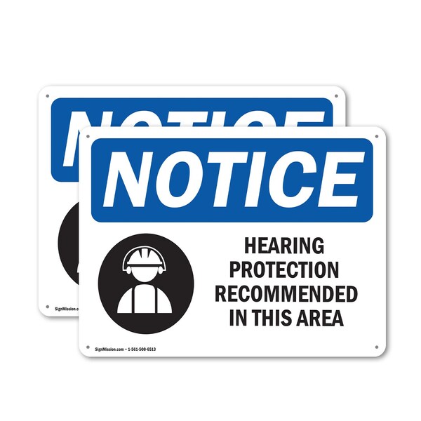Signmission 10 in Height, 14 in Width, Aluminum, Rectangle - OS-2PACK-NS-A-1014-L-13374