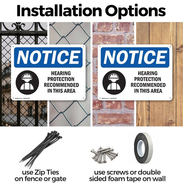 Signmission 10 in Height, 14 in Width, Aluminum, Rectangle - OS-2PACK-NS-A-1014-L-13374