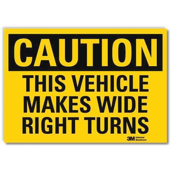 Lyle Safety Sign, 5 in H, 7 in W, Plastic, Horizontal Rectangle, English, U4-1726-RD_7X5 - U4-1726-RD_7X5
