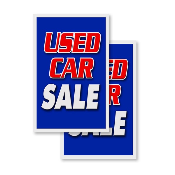 Signmission Used Car Sale, A-Frame & 2 Decals Installed, Heavy-Duty Plastic Frame - SBHD-D-2436-USED CAR SALE