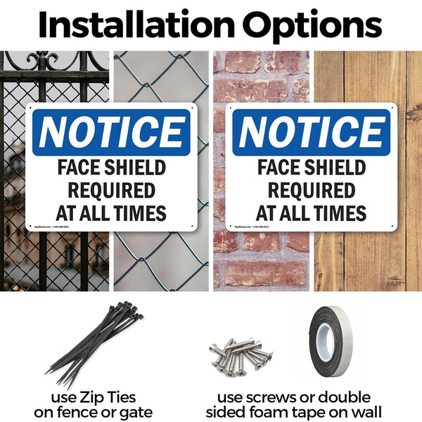 Signmission 18 in Height, 24 in Width, Aluminum, Rectangle - OS-2PACK-NS-A-1824-L-12384