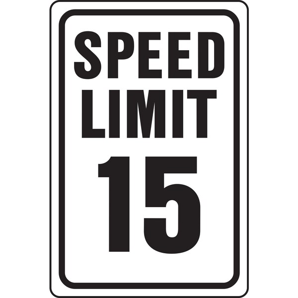 Hy-Ko Speed Limit 15 Mph Sign 12" x 18" - A11057