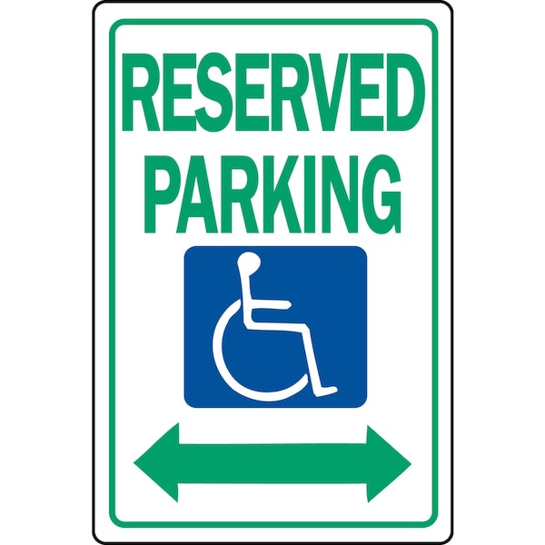 Hy-Ko Reserved Parking (Handicapped) Sign 12" x 18" - A00014