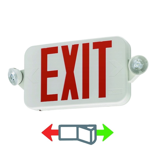 Lithonia Lighting Lithonia Lighting Switch Hardwired LED White Exit Sign and Emergency Light - 269XVW