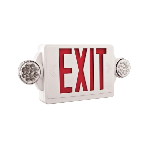 Lithonia Lighting Exit with Emergency Lights LED Indoor Illuminated Sign - 186HU9