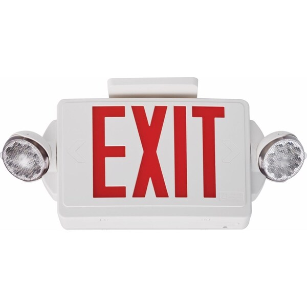 Lithonia Lighting Exit with Emergency Lights LED Indoor Illuminated Sign - 186HU9