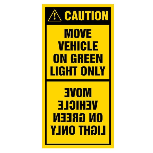 Ideal Warehouse Innovations Dock Traffic Warning Sign Outside ENG - 60-5433