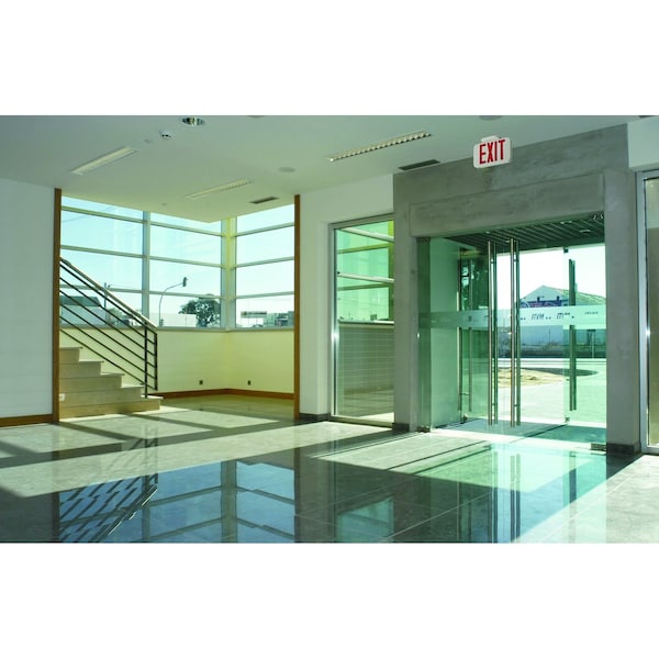 Lithonia Lighting Exit Sign, White, 1 Face(s), LED, Universal Mount, Not Battery Powered - LQM S W 3 R 120/277 M6