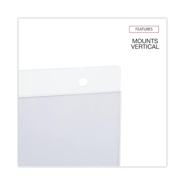 Universal Wall Mount Sign Holder, 8 1/2" x 11", Vertical, Clear, PK2 - UNV76882